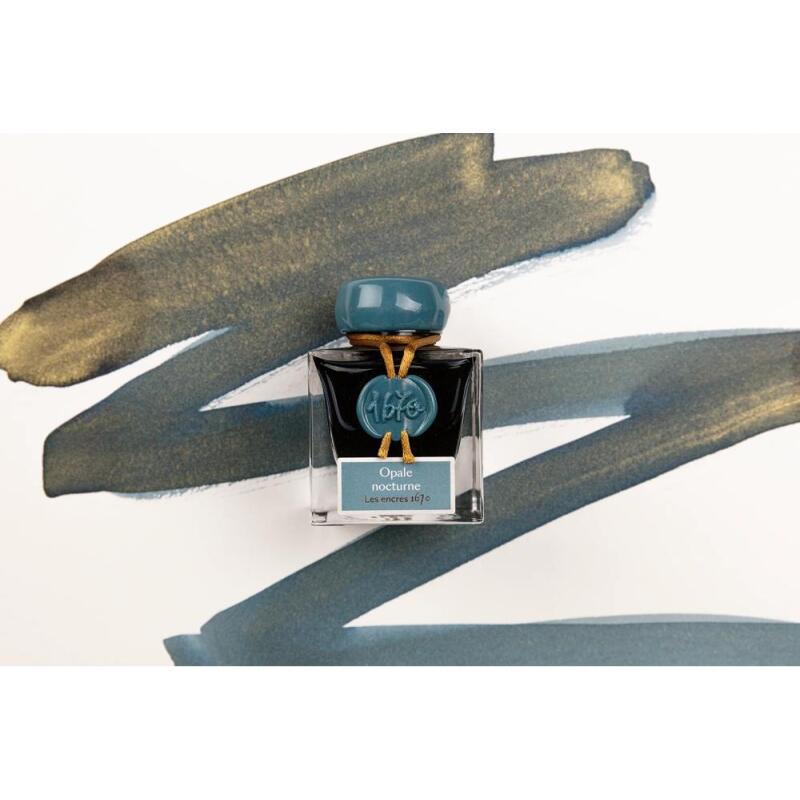 Encre 1670 à paillettes dorées 50ml - Opale nocturne