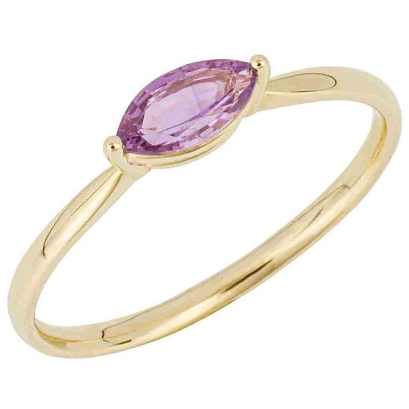 Bague saphir violet en or 375