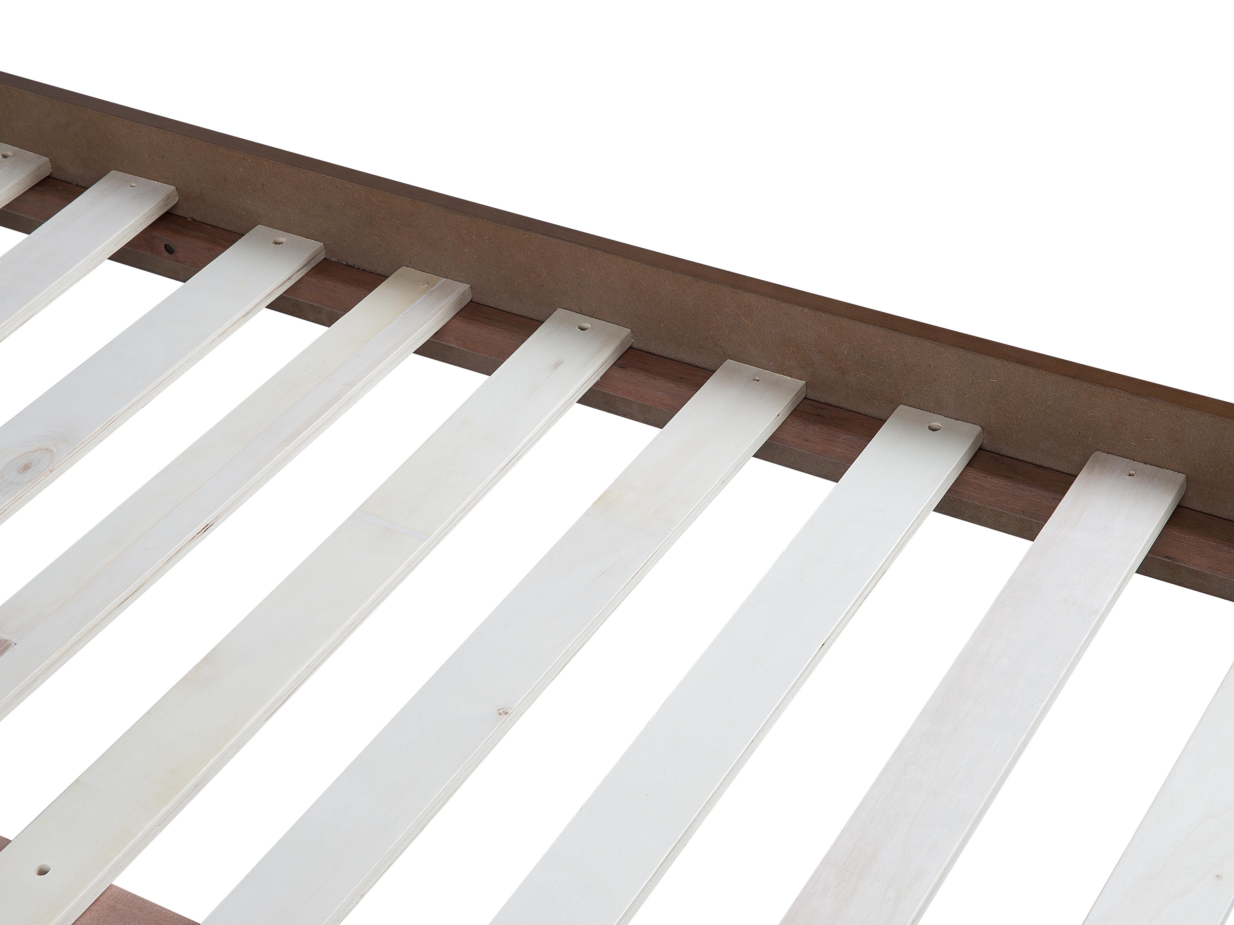 Bed zonder hoofdbord BERRIC 140 x 200 cm Donker essenhout