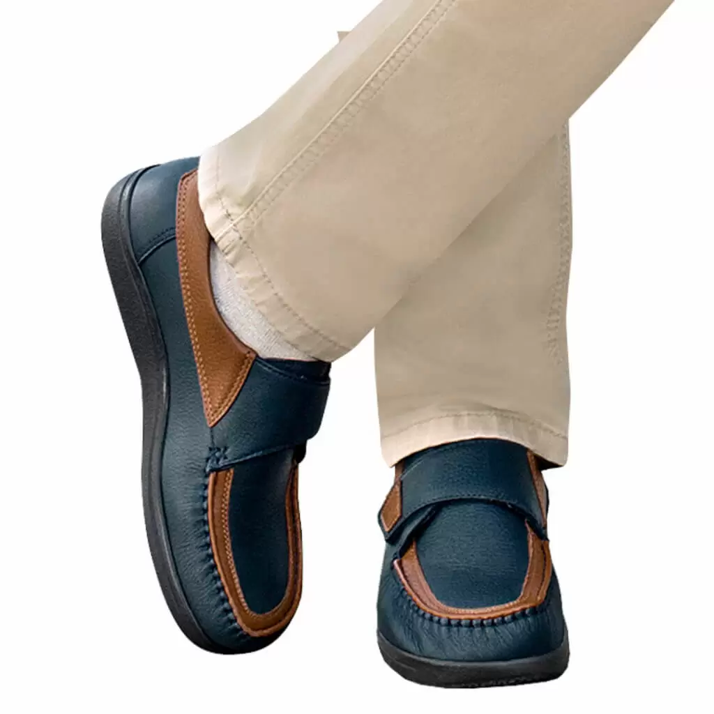 DAMEN - Klettschuh VARIO ELK blau-braun