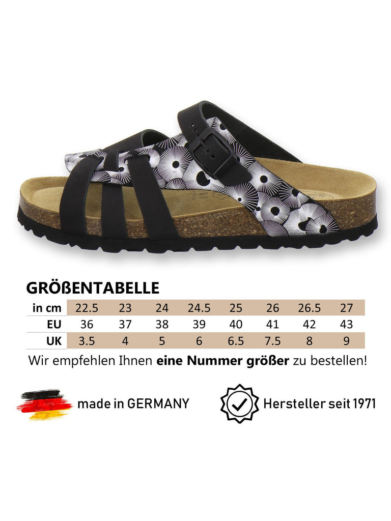 Pantoletten Damen Kralle schwarz