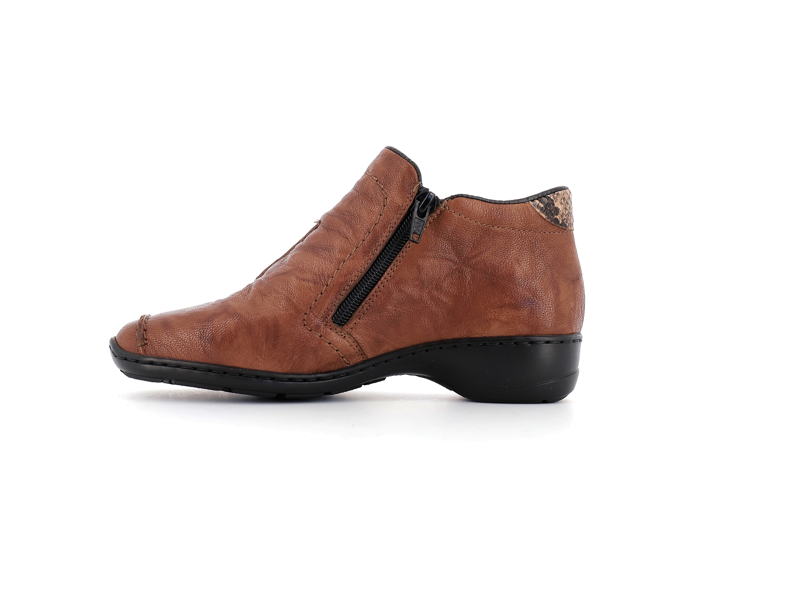 Rieker-58386 Cuir Marron Moyen
