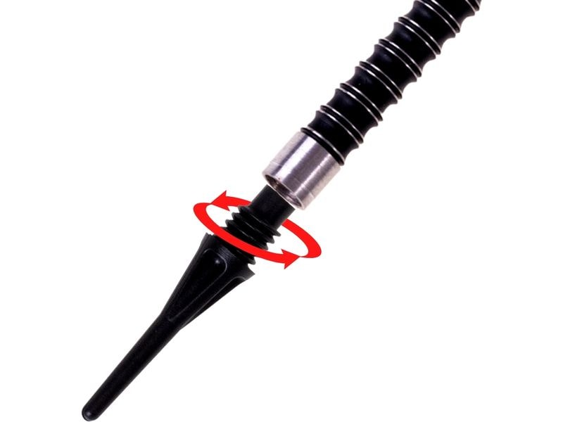 Karella Softspitzen PRO-TIP 100 Stück – Schwarz Softdart-Spitzen 2BA Gewinde (4.7 mm)