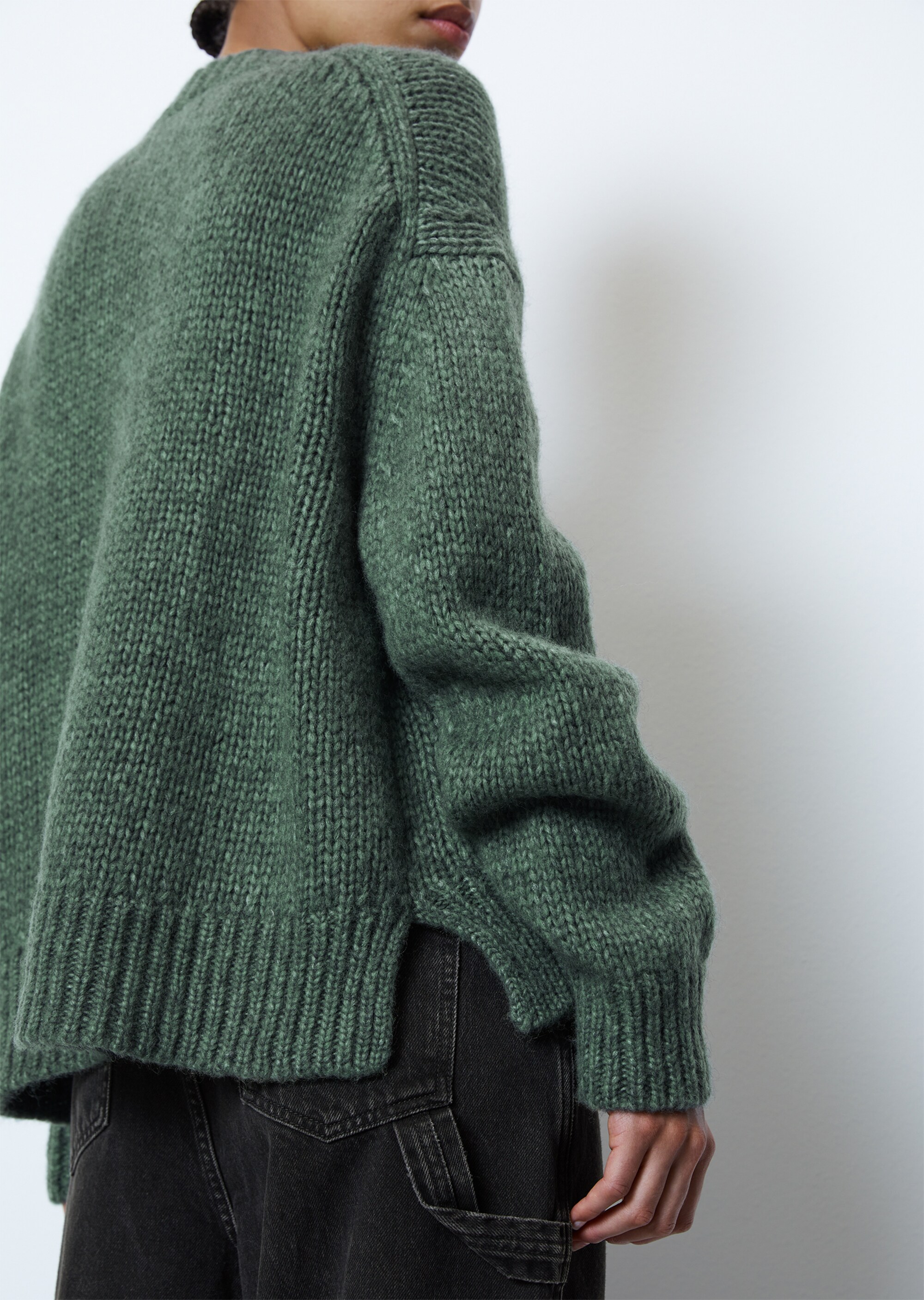 Softer Rundhals-Cardigan cropped aus kuscheligem Garn-Mix