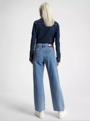 Calça jeans folgada de cintura média Betsy