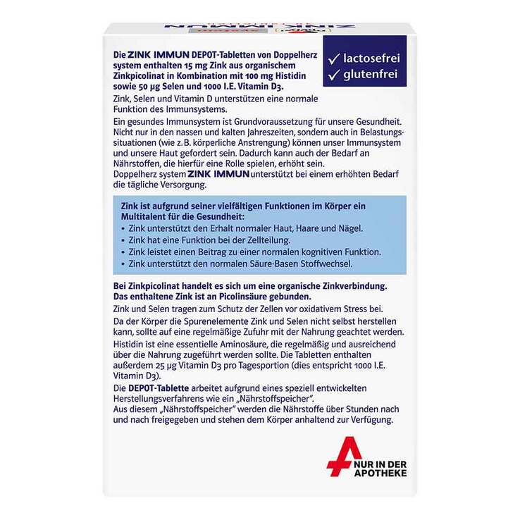 Doppelherz Zink Immun Depot system Tabletten, 30 St