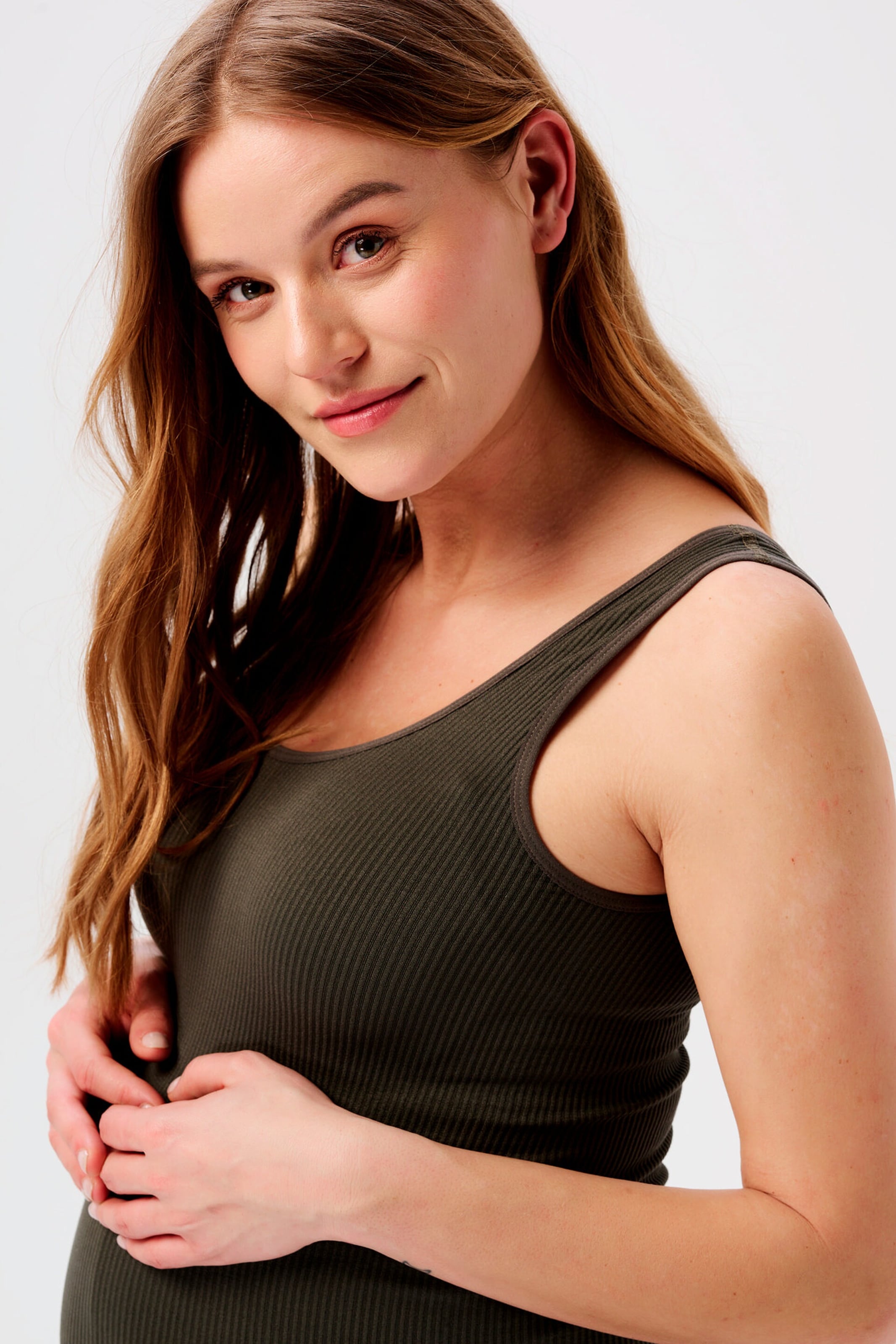 Noppies Tanktop rib Sama Olive