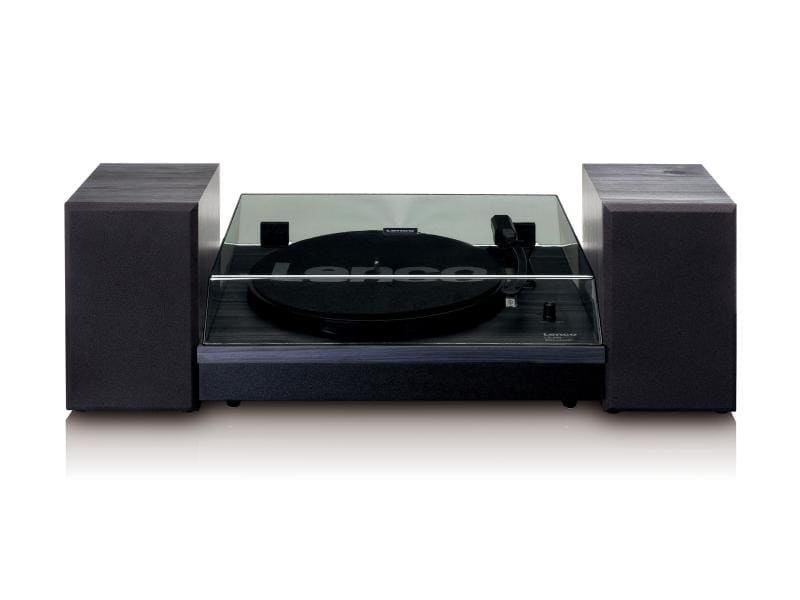 Lenco Musik-System LS-300 Schwarz Plattenspieler mit Bluetooth und Lautsprechern