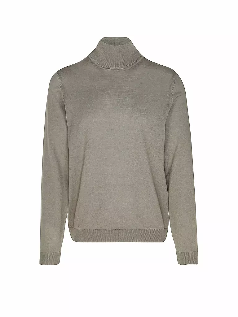 BOSS Rollkragenpullover Slim Fit MUSSO grün