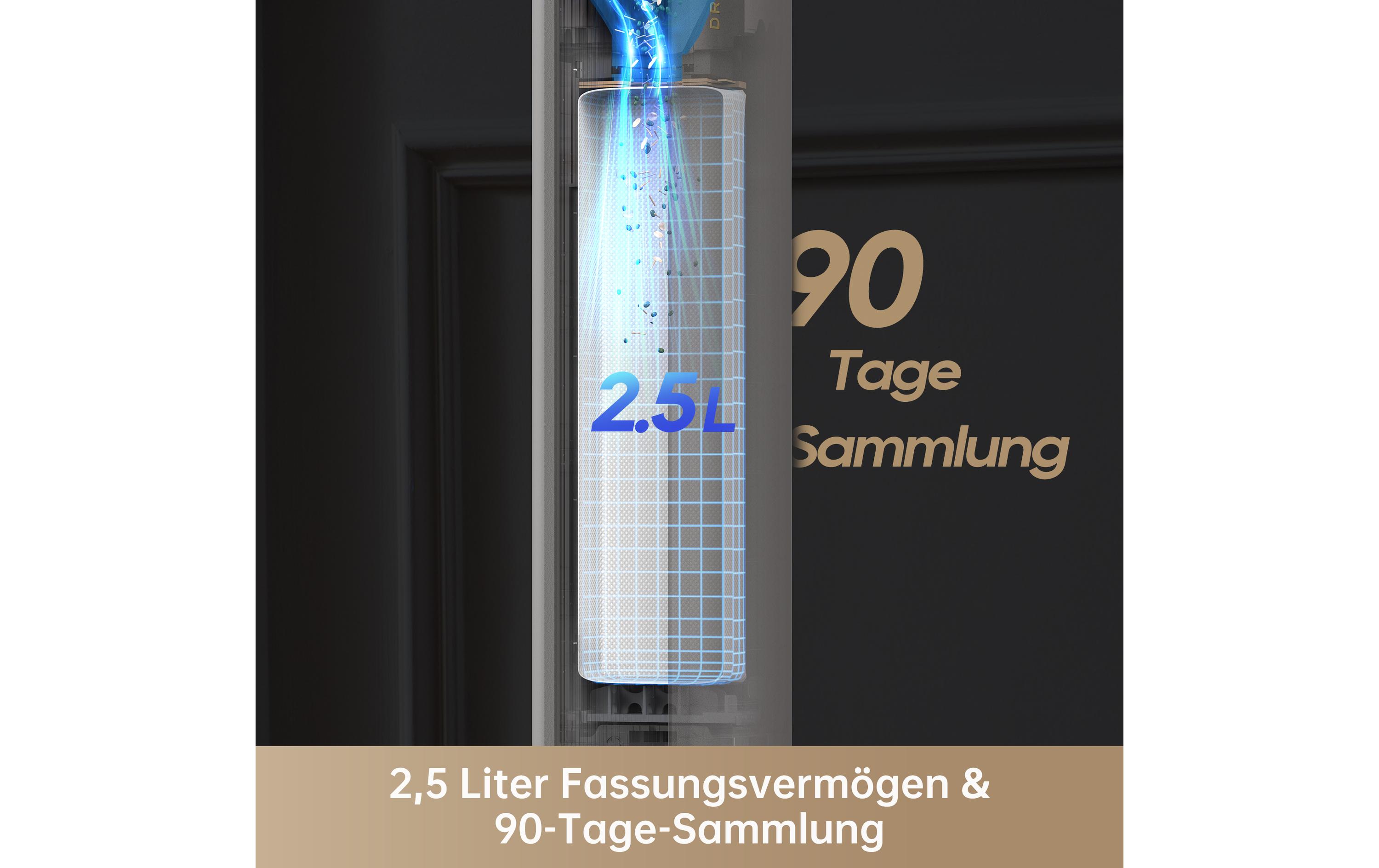 Akku-Hand- und Stielsauger Z10 Station Beige<br>Kabelloser Staubsauger mit Station und automatischer Entleerung