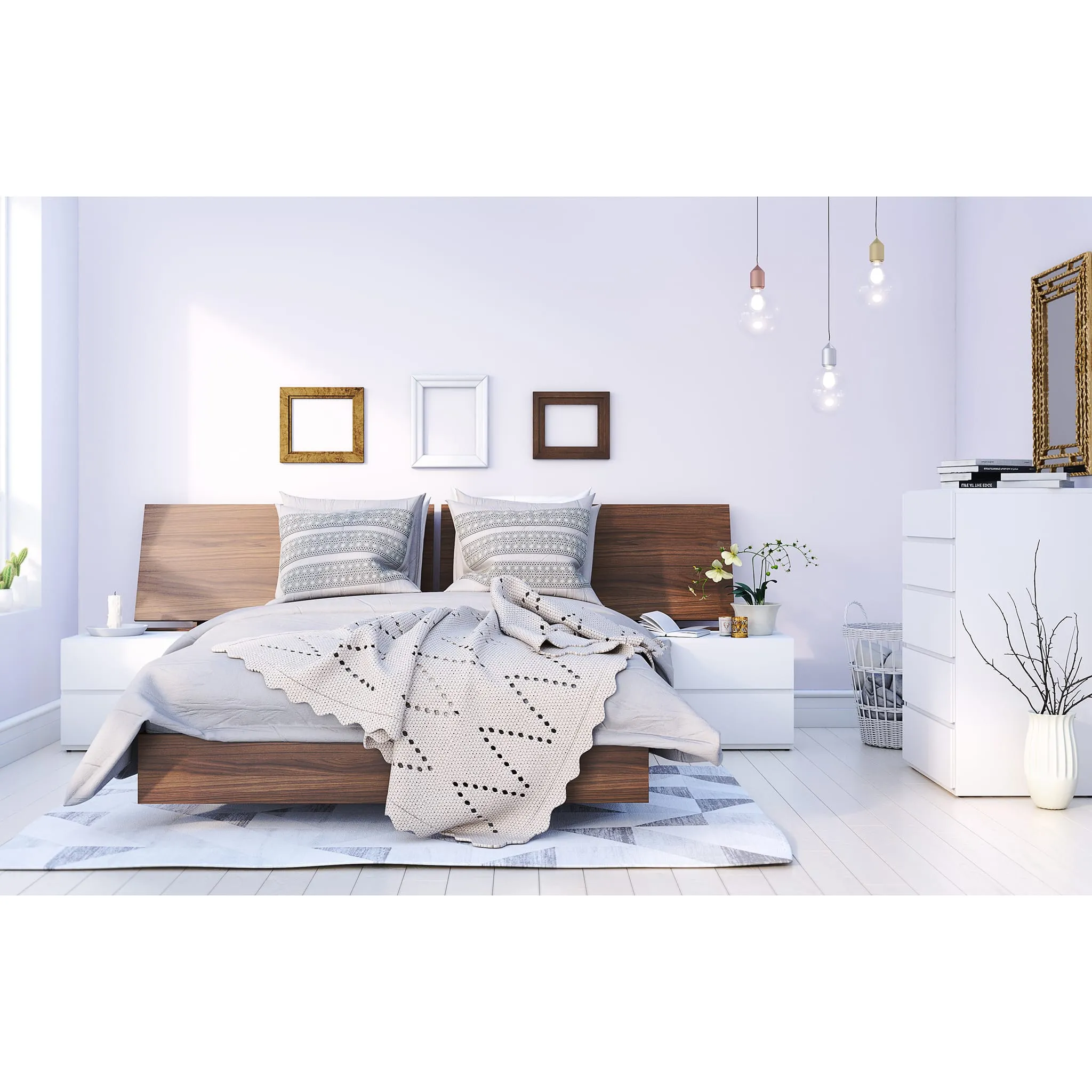 Nexera Bureau 5 Tiroirs Bali - Blanc
