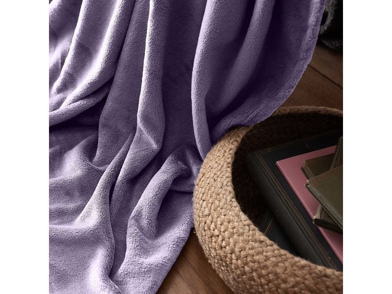 Lumaland Kuscheldecke Lila 240 x 220 cm Sofa- und Tagesdecke