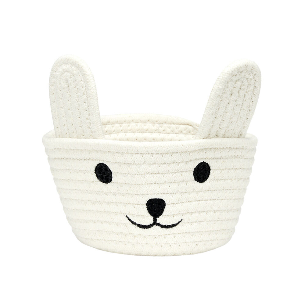 Panière coton tressé forme animaux Ø20xH12cm (4 modèles)