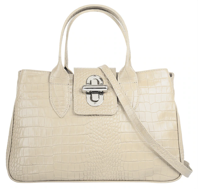 Cluty Henkeltasche echt Leder, Made in Italy