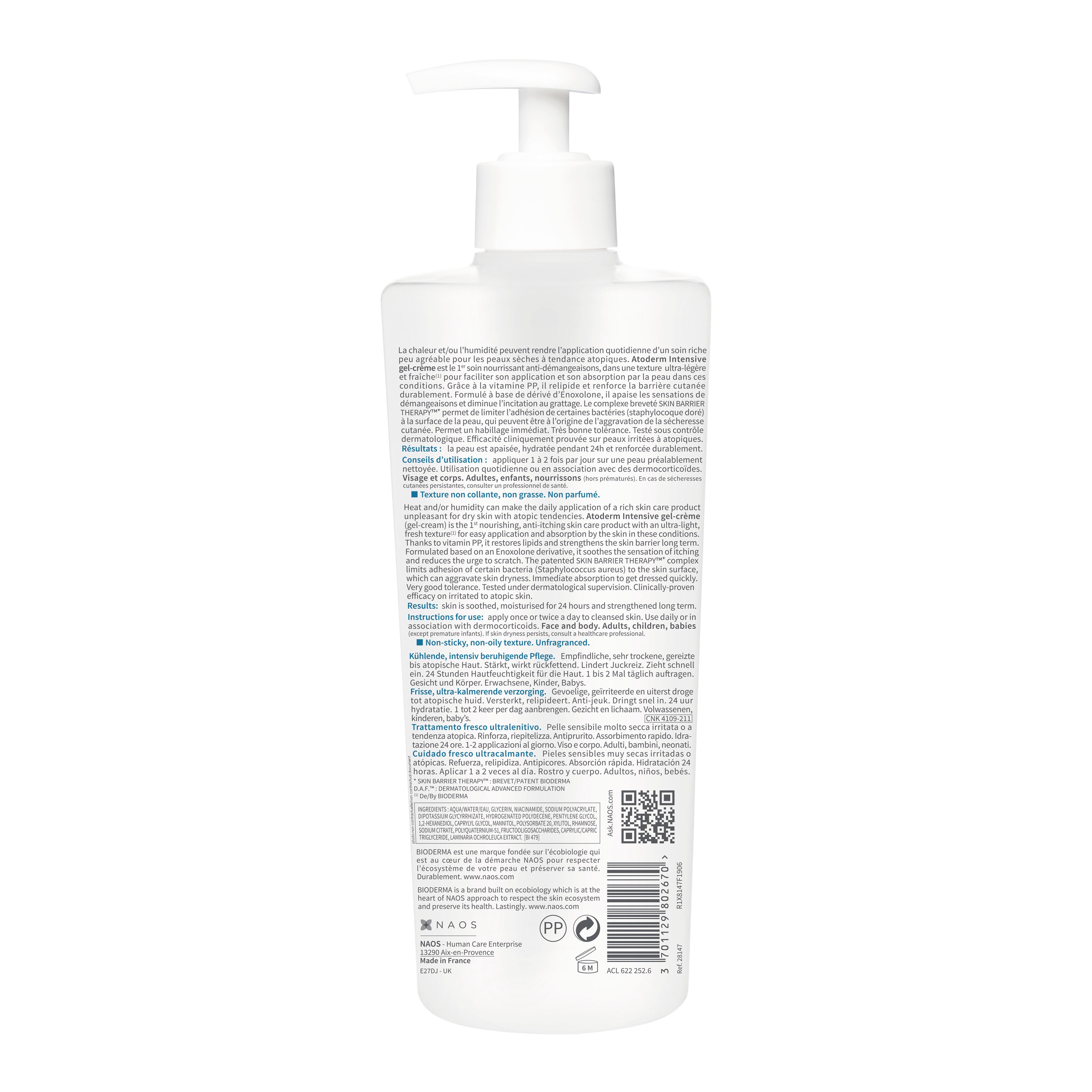 BIODERMA Atoderm Intensive gel-crème Nährendes und kühlendes Anti-Juckreiz-Körperpflegegel - Jetzt 25% sparen mit Code 