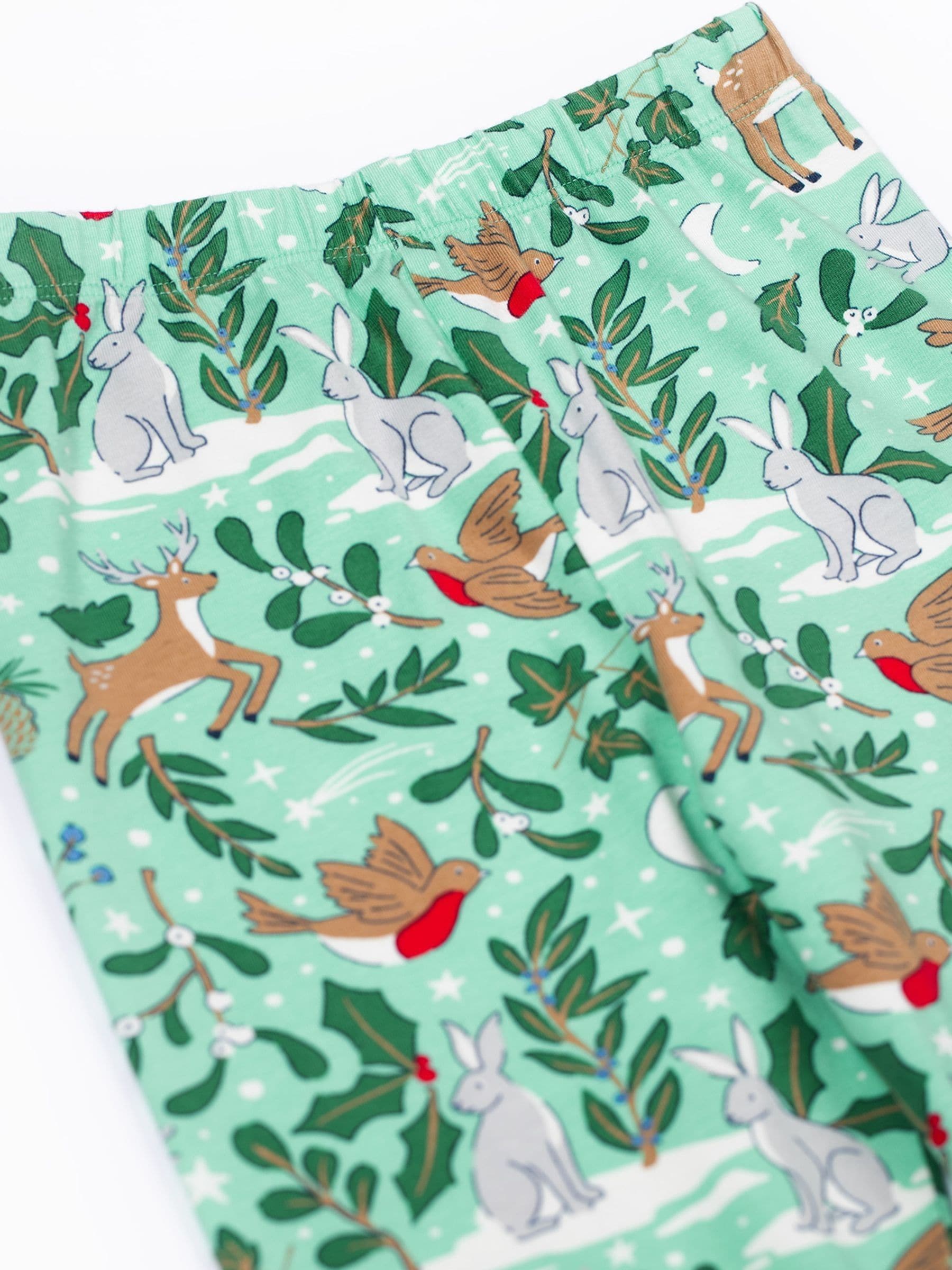 Groen - Frugi legging met kerstprint