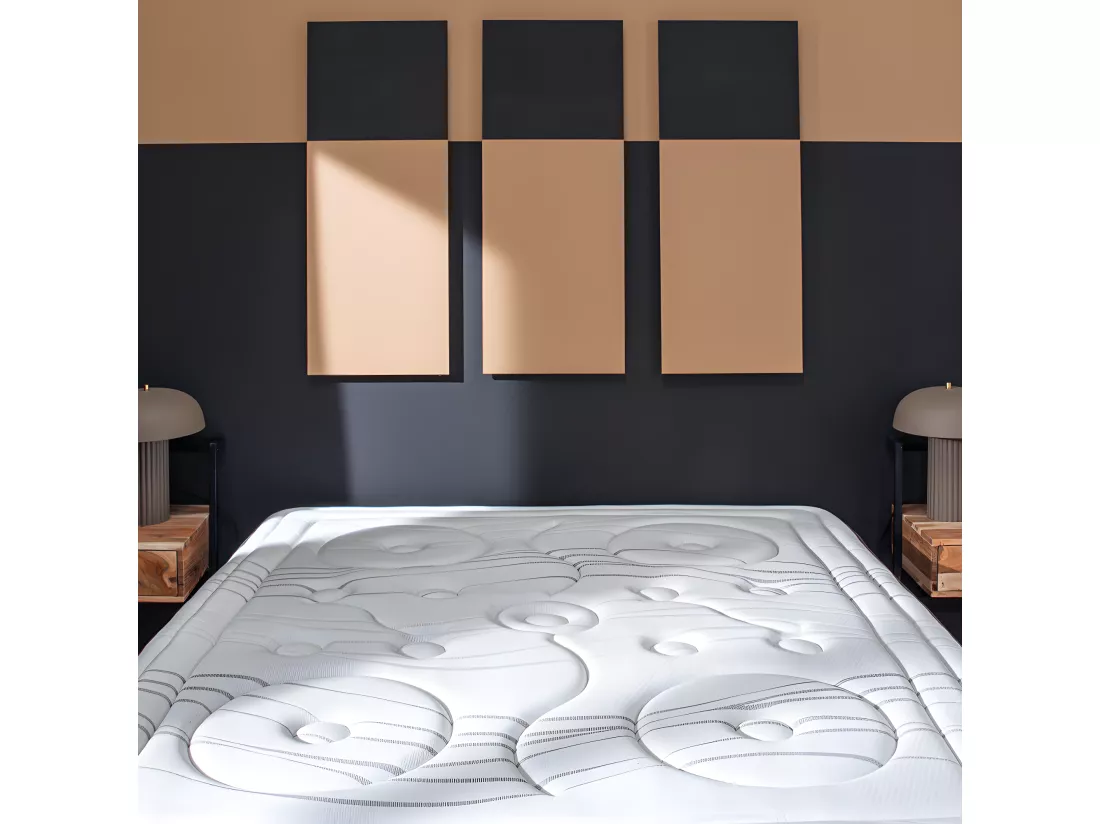BELLECOUR LITERIE | Ensemble REINA 2.0 160x200 cm | Matelas Ressorts ensachés + Protège matelas anti punaise