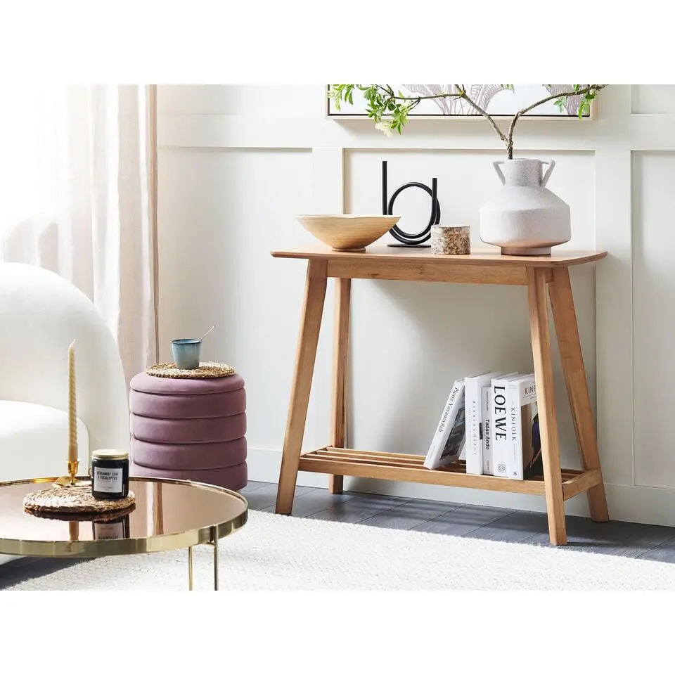 TULARE - Consoletafel - Lichte houtkleur - Rubberhout