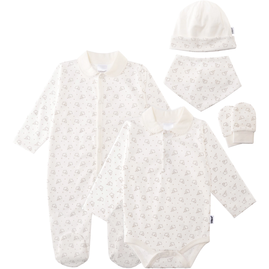 Liliput Erstausstattungsset 5-teilig Schäfchen weiss