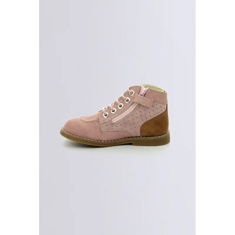 KOUKLEGEND X BONTON ROSE CLAIR CAMEL BOTTINES Cuir Fille