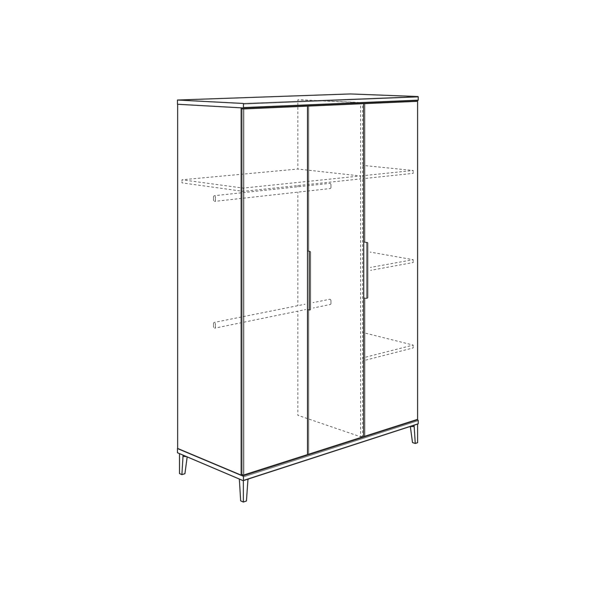 PAIDI Kinder-Drehtürenschrank ARI beige