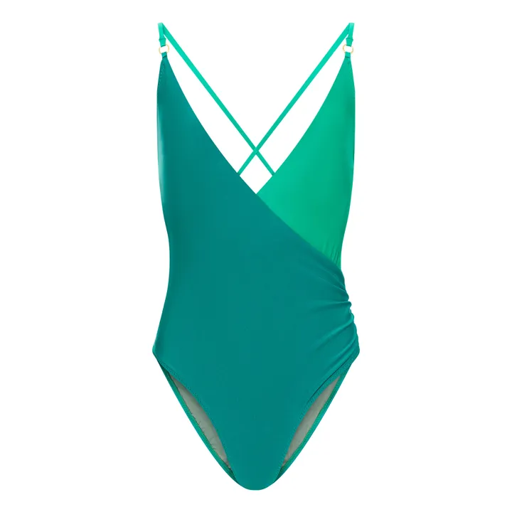Alma Deia Maillot de bain 1 pièce Bicolore | Vert émeraude