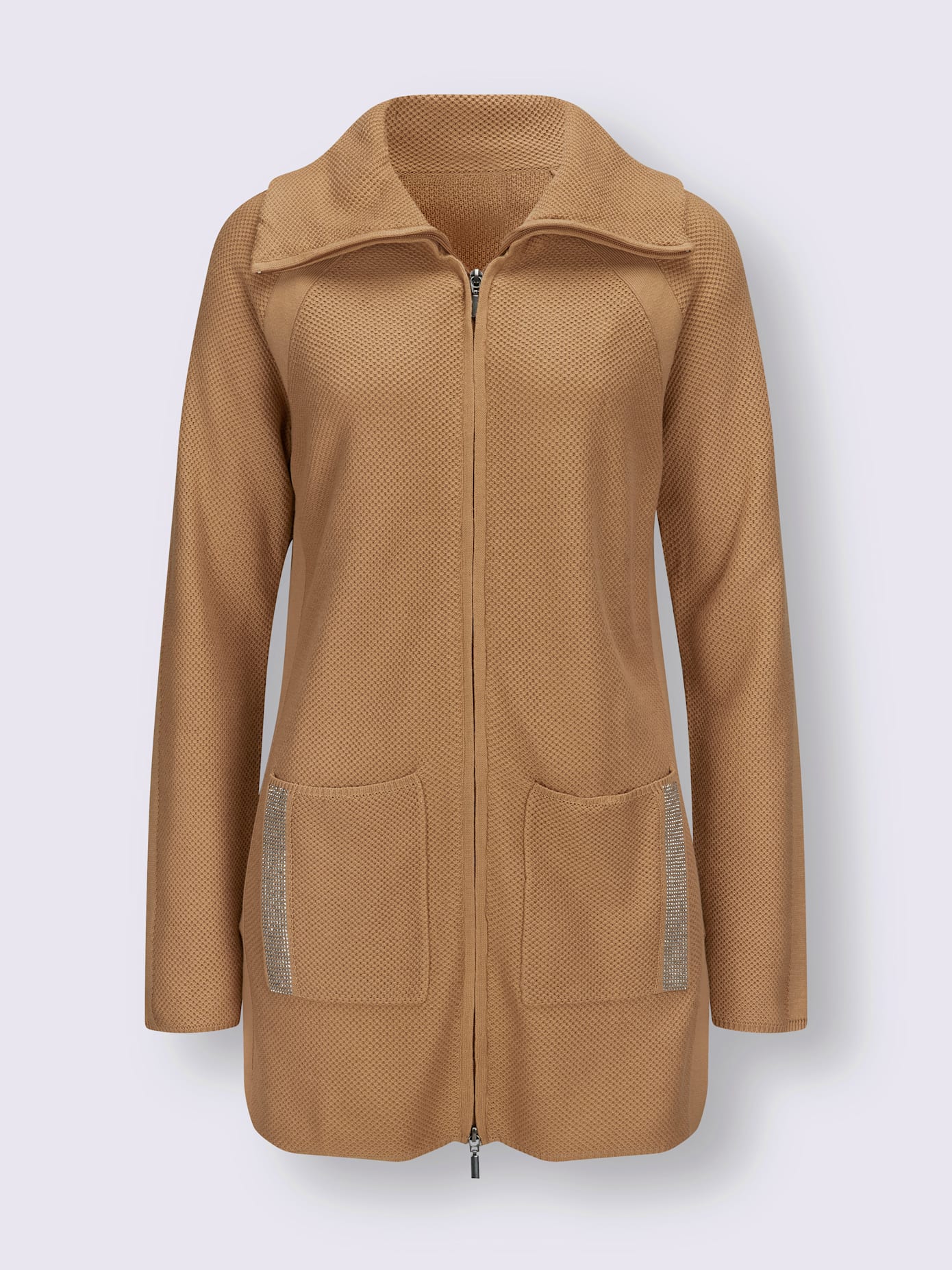 Veste longue en tricot longueur amovible