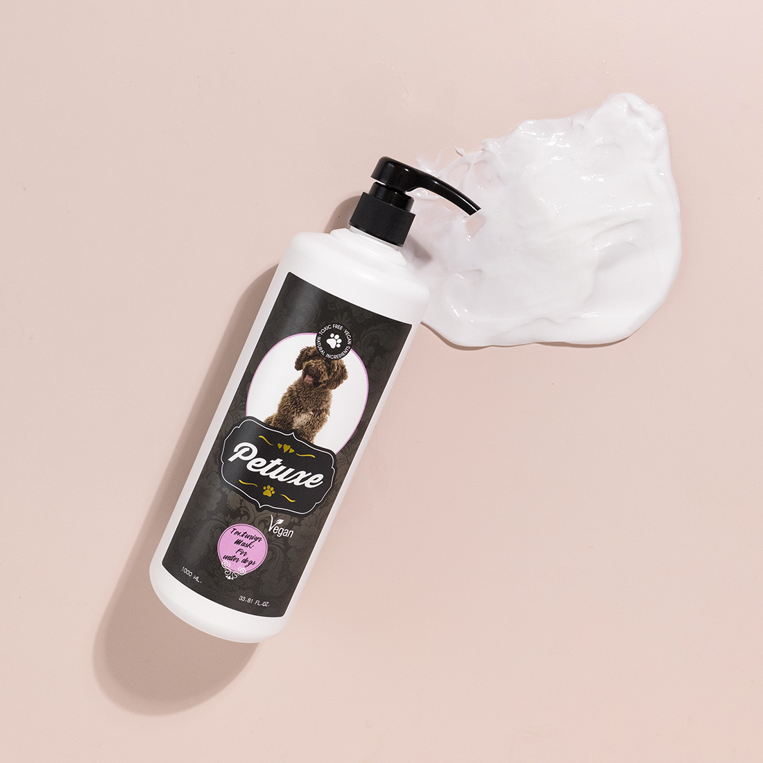 Máscara Petuxe para cães aquáticos e cães de pelo encaracolado.
