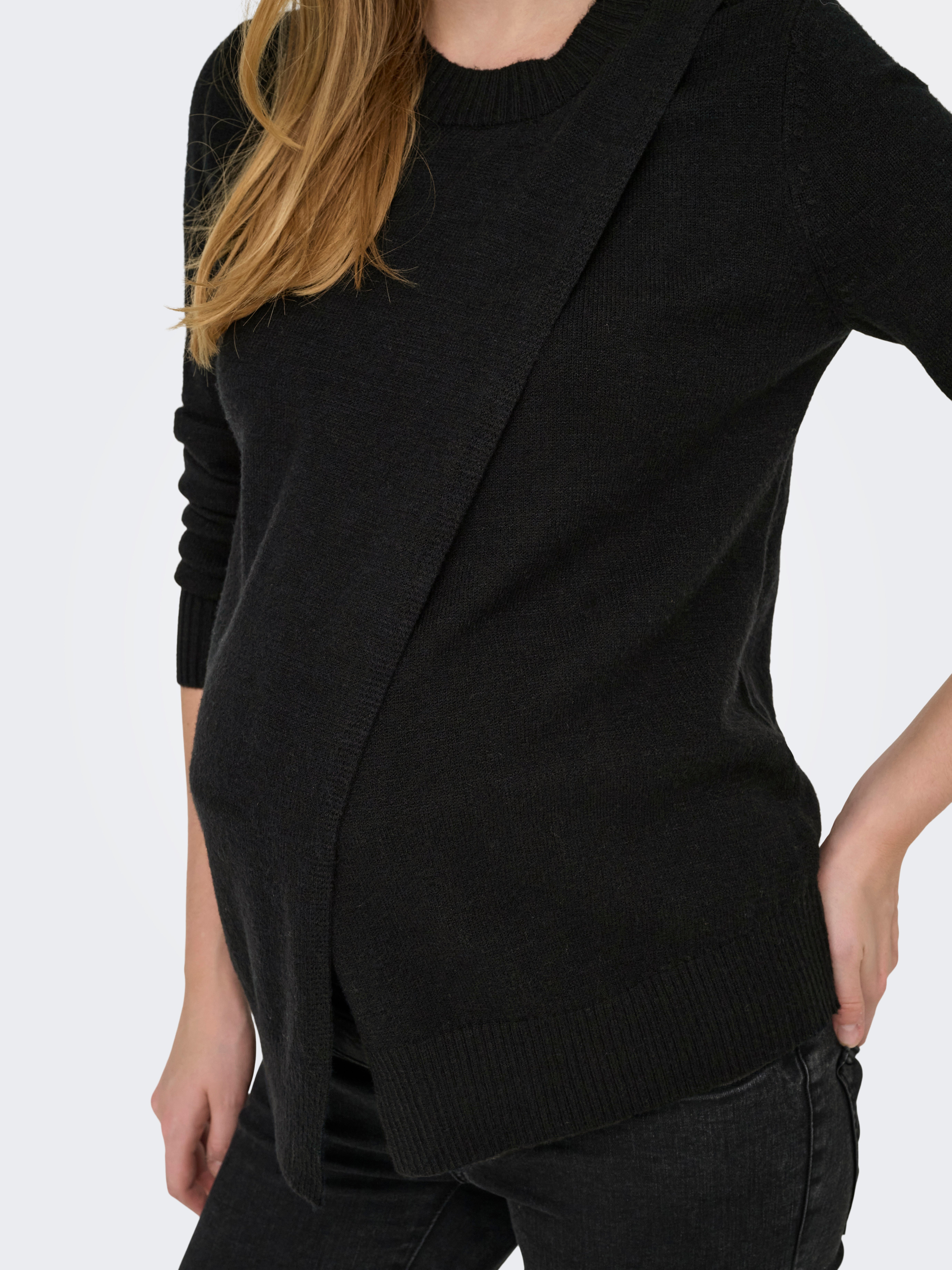 OLMCAPUCINE Strickpullover Black