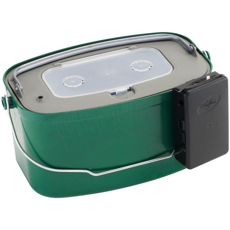 Seau A Vifs Plastilys 7L Neo Vert Fonce + Panier Vivier + Aerateur Integre