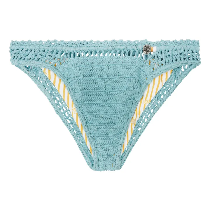 She Made Me Bas de Maillot Essential Classic Crochet | Vert d'eau