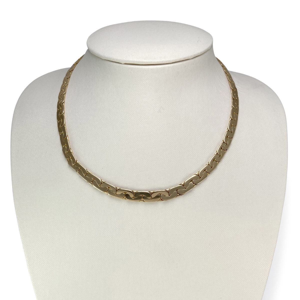 Collier d'occasion or 750 jaune maille haricot 43 cm