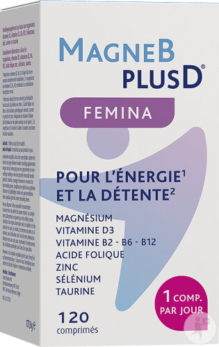 B+ Pharma MagneBplusD Femina 120 Comprimés