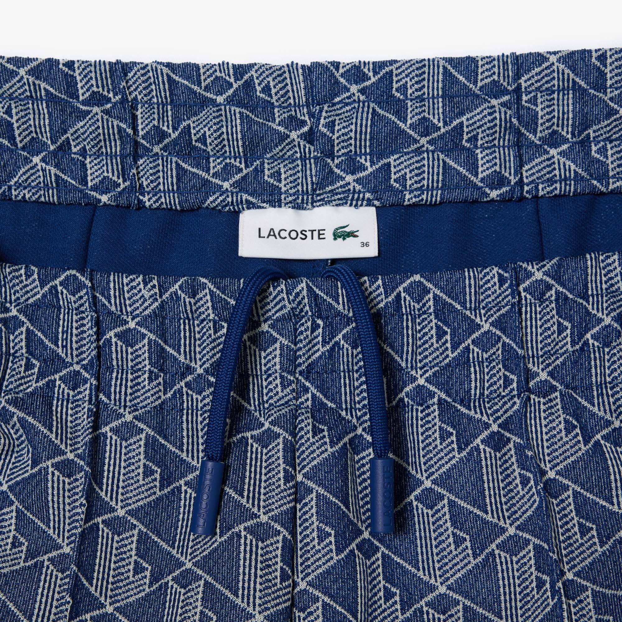 Pantalon de survêtement femme Lacoste imprimé monogramme Pantalons de survêtement - Bleu - Lacoste - Femme