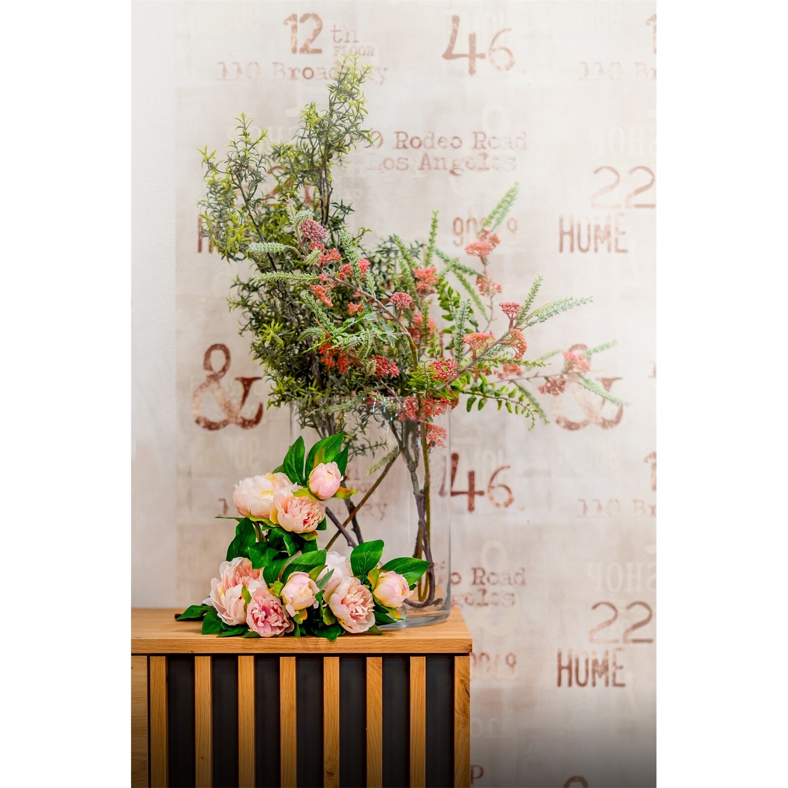 HTI-Living Kunstblume Frühlingsblume, Koralle Flora