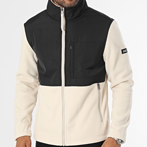 Veste Polaire AN001 Ecru Noir