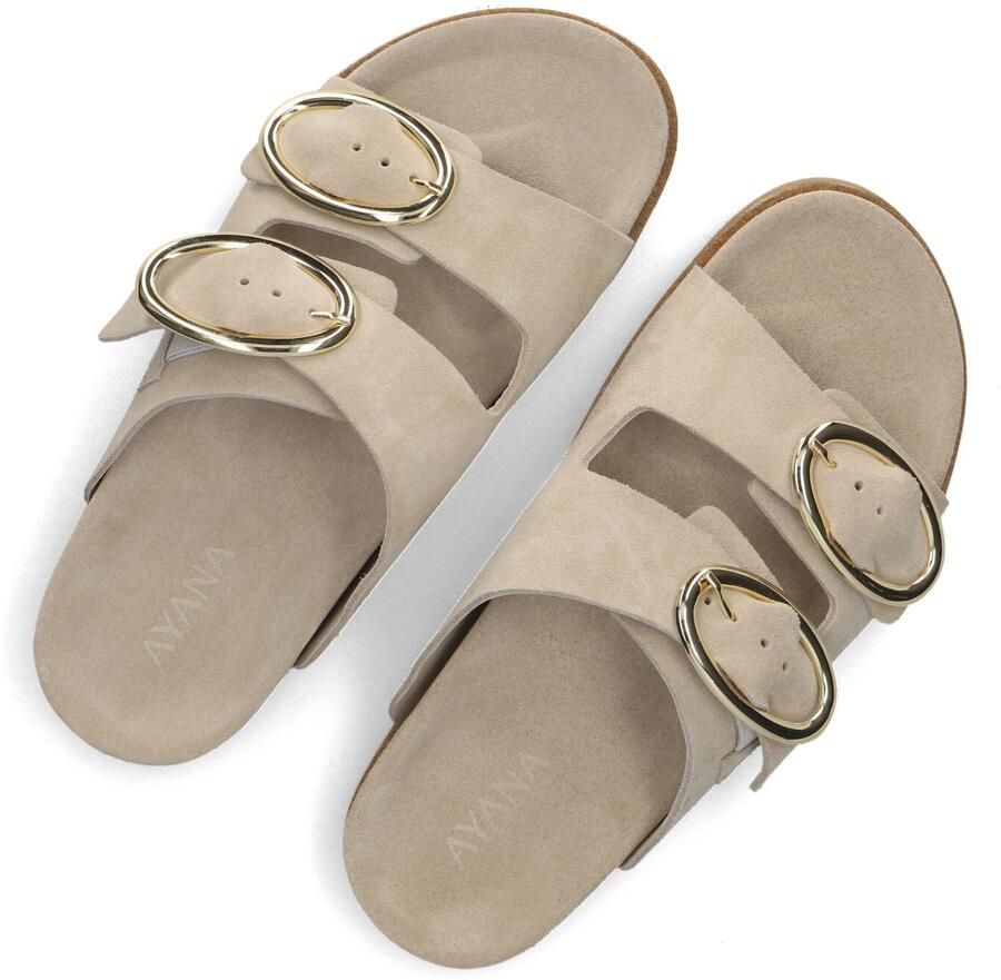 AYANA Slippers Dames 2501 Maat: 40 Materiaal: Suède Kleur: Beige