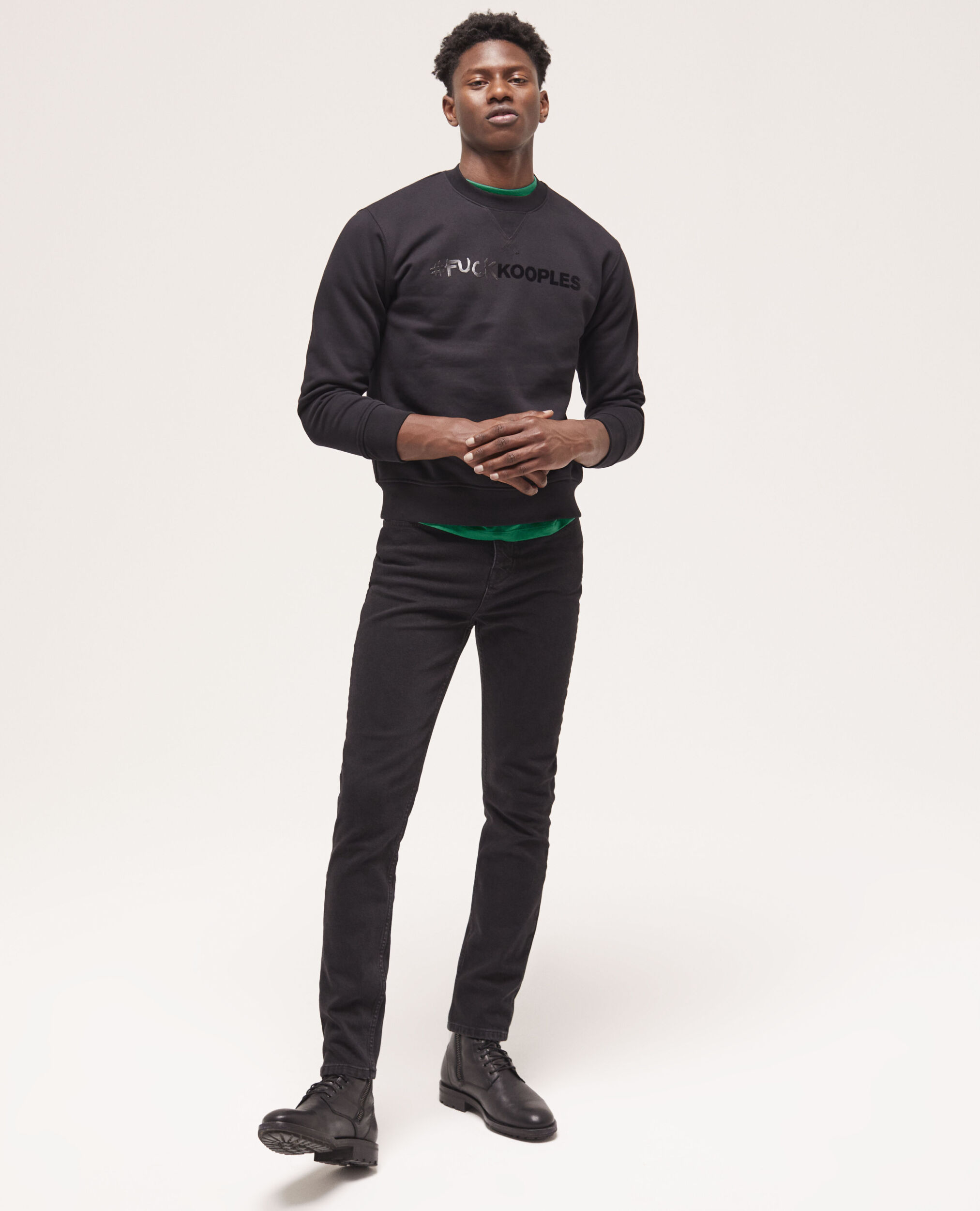 Sweatshirt logo noir