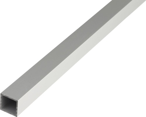 Vierkante aluminium buis, zilver geanodiseerd, 20x20x1,5 mm, 2,6 m