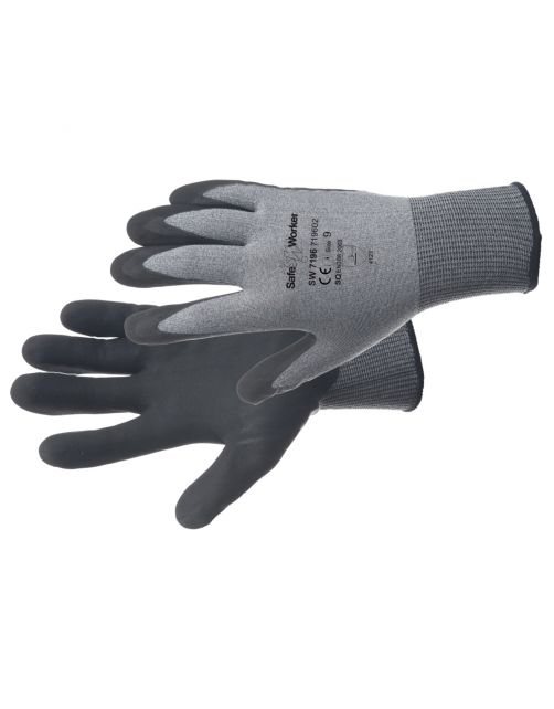 Safeworker Werkhandschoen Nylon\/Nitril - Handschoenen - Grijs 10