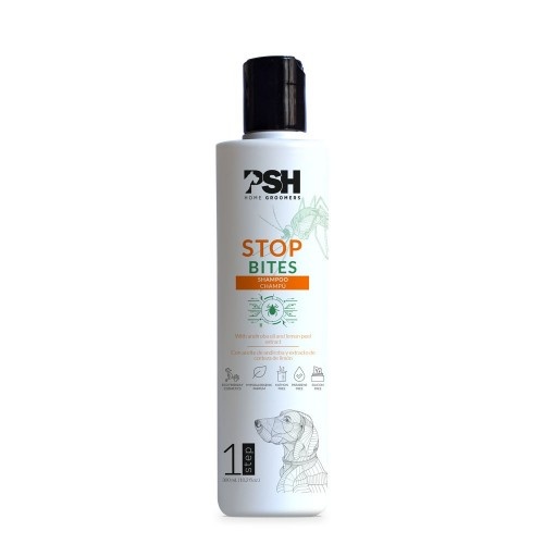 Shampoo branco Stop Bites da PSH COSMETICS para cães