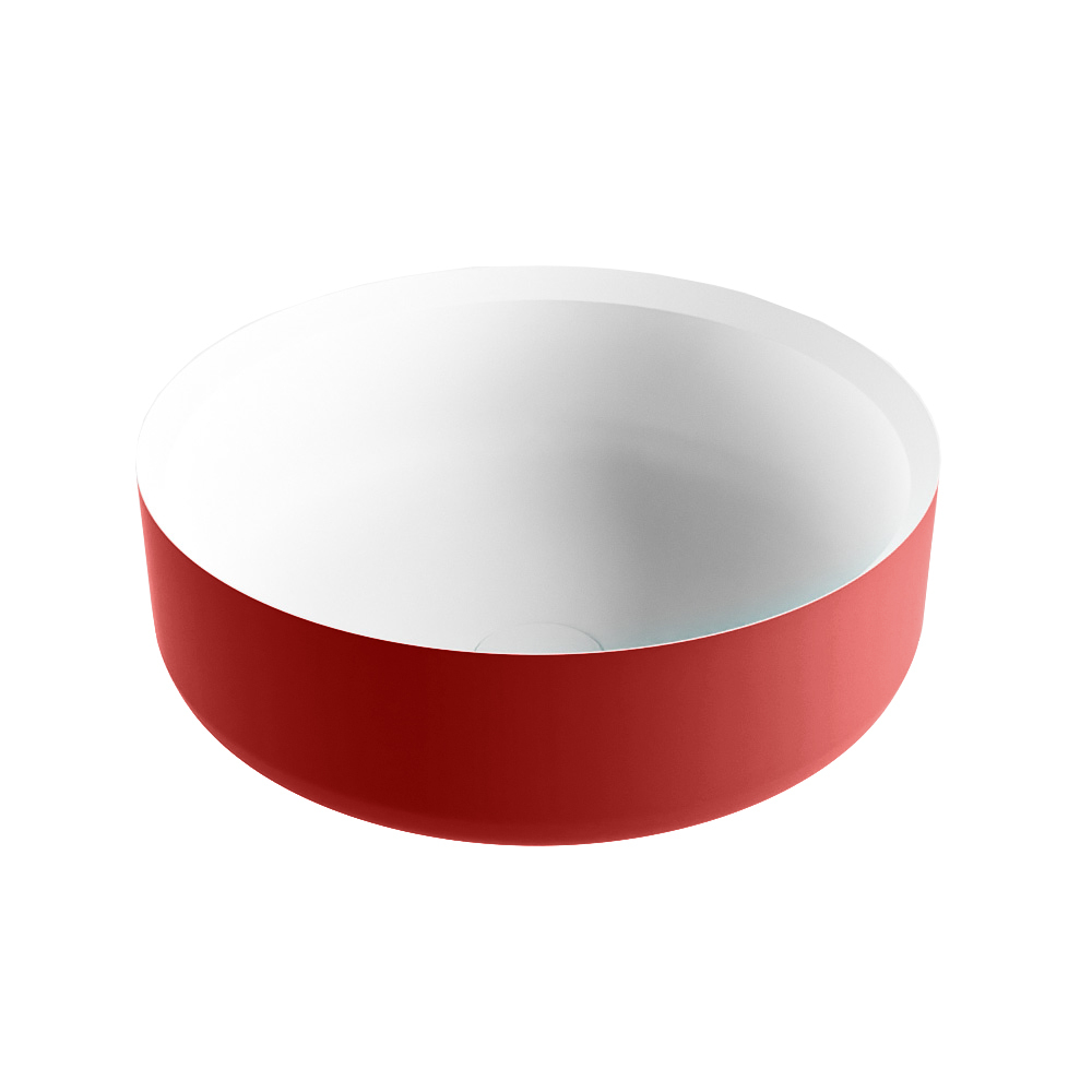 Mondiaz Coss Solid Surface waskom 36cm fire / talc