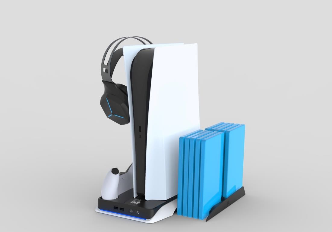 DLX+ LED Multi Function Charger Tower PS5 standard / Digital- White