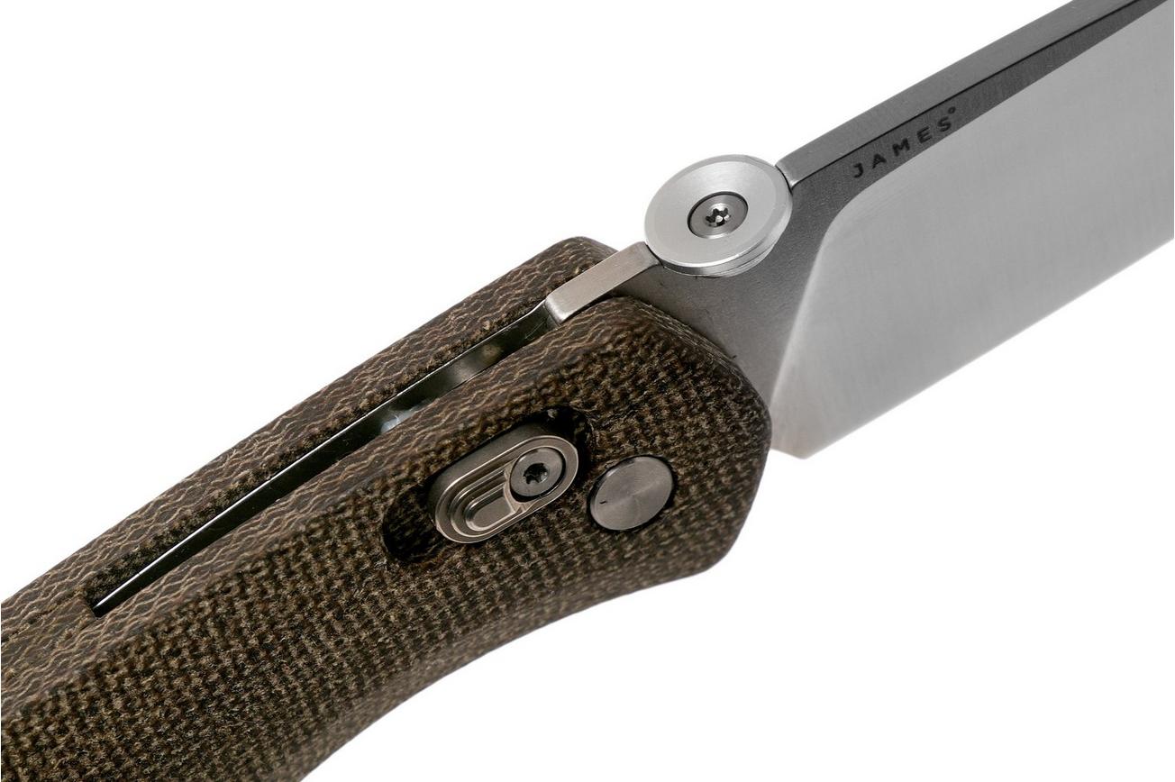 The James Brand The Carter, od green micarta, stainless zakmes KN108127-00