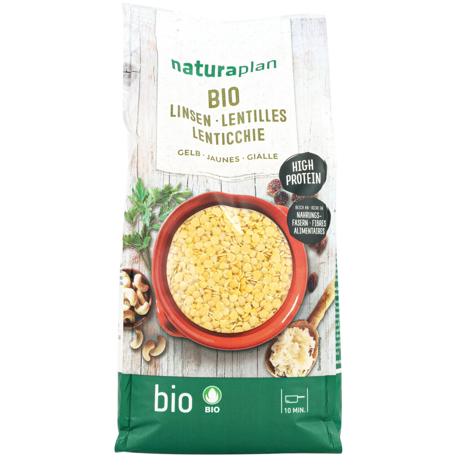 Naturaplan Bio Linsen gelb