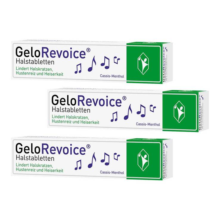 GeloRevoice Halstabletten Cassis-Menthol bei Heiserkeit & Stimmverlust, 3x20 St
