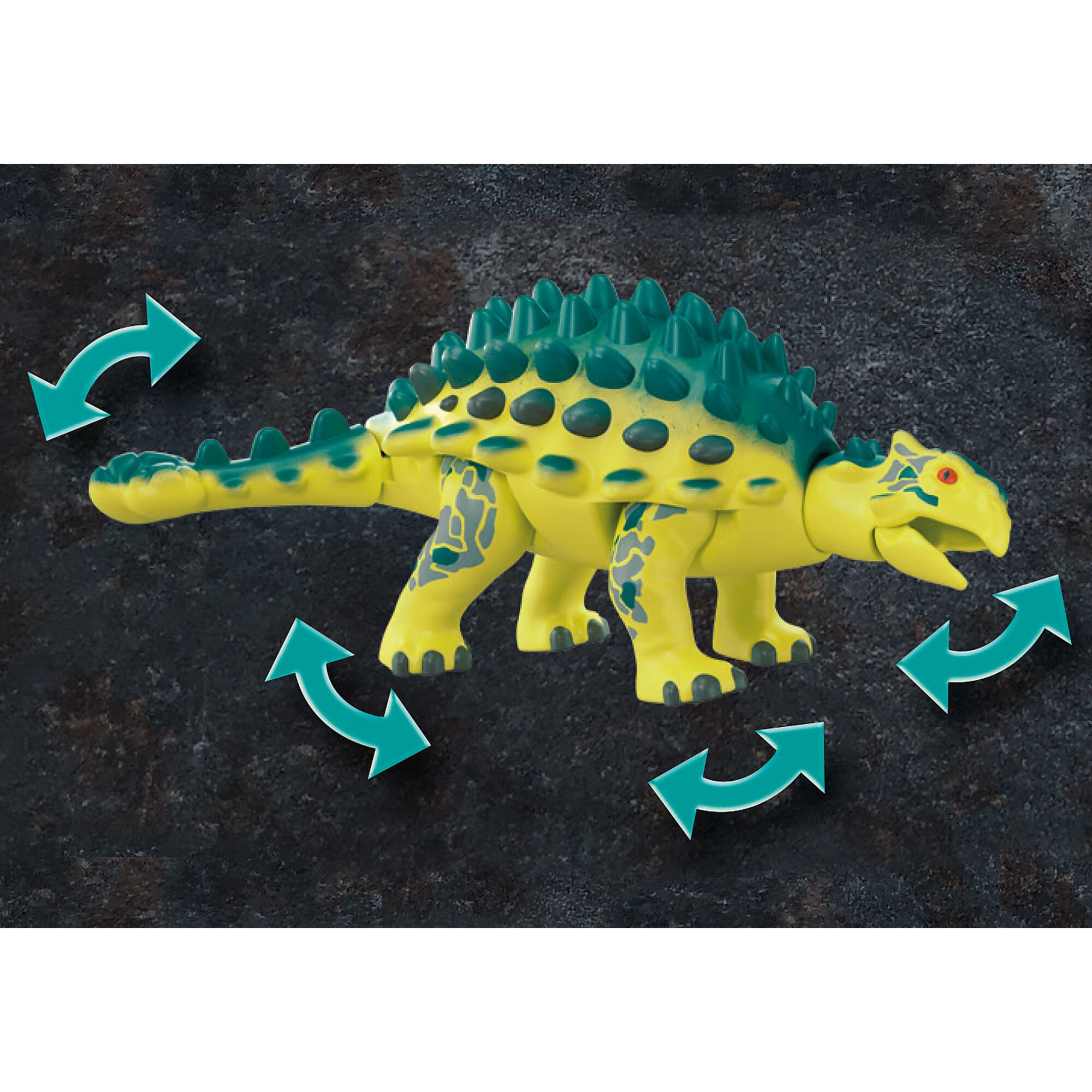 PLAYMOBIL Konstruktionsspielzeug Dino Rise Saichania: Abwehr des Kampfläufers