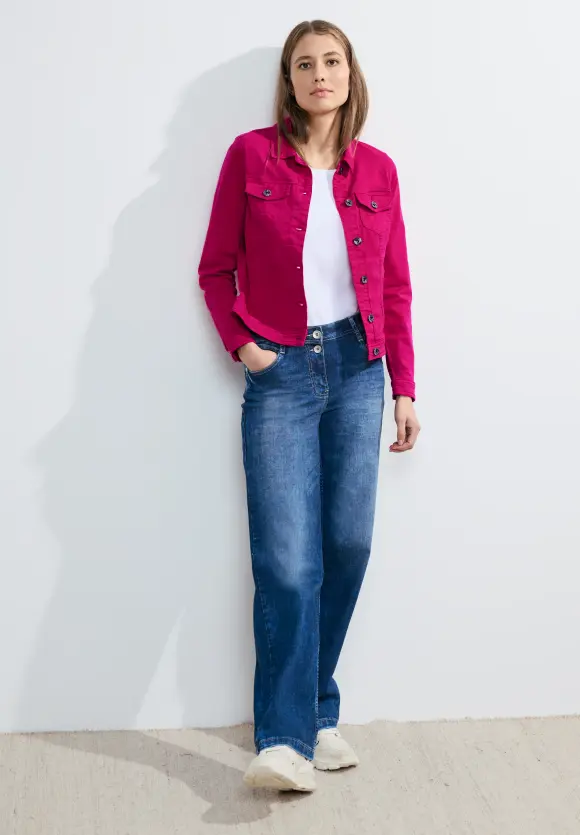 Color Jeansjacke - pink sorbet