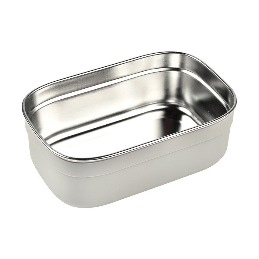 Lunchbox en inox gris velours/sage green - Ecru