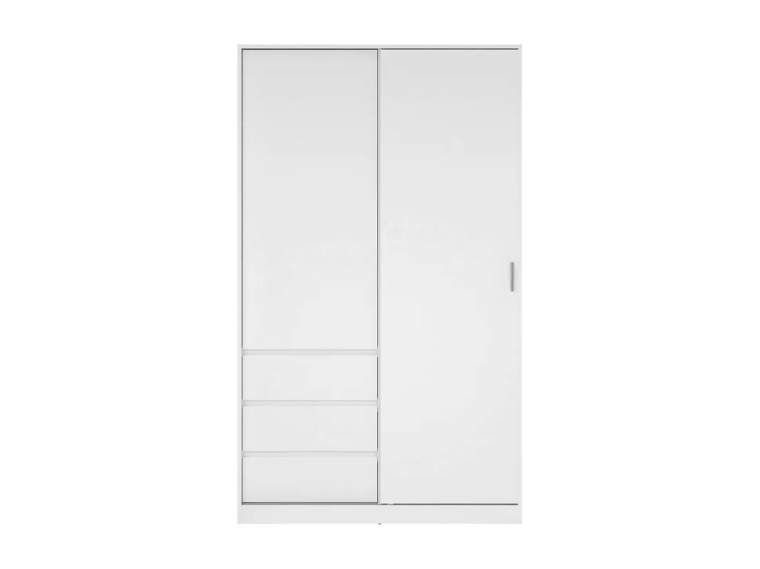 Garde-robe 2 portes Dscalvin, Meubles de chambre, Penderie de plain-pied, Placard à vêtements, 119x60 h200 cm, Blanc